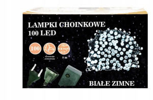 Lampki Choinkowe 100 Led Na Choinkę Led100 Białe Z