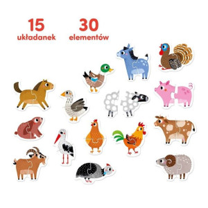 czu 491811 puzzle do pary zwierzątka