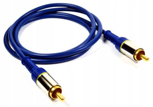 kabel przewód 1 x RCA chinch Daytona 1m HQ niebies