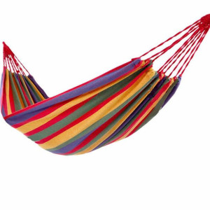 Duży mocny hamak ogrodowy huśtawka bujak 200cm*150cm - czerwony