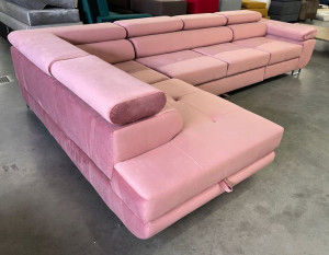 NAROŻNIK ROZKŁADANY WILD MAXI 350 cm Różowy Spanie