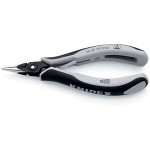 Szczypce precyzyjne dla elektroników, półokrągłe 34 52 130 ESD KNIPEX
