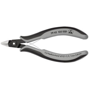 Szczypce precyzyjne tnące boczne dla elektroników 79 62 125 ESD KNIPEX