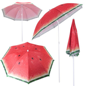 Parasol ogrodowy plażowy regulowany 180cm łamany arbuz