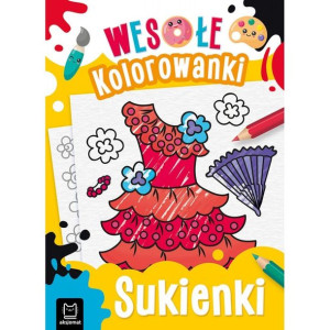AKSJ 33288 wesołe kolorowanki sukienki