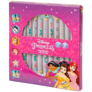 Kredki ołówkowe z gumką Disney Princes 10 szt.
