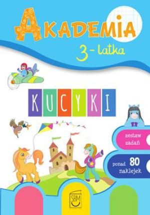 Akademia 3-latka kucyki naklejki 80 szt