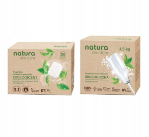 Natura Eko Tabletki Do Zmywarki 30 szt + Sól 1,5kg
