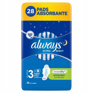 Always Ultra Night Podpaski Rozm. 3 28 sz.