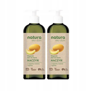 Zestaw Natura Eko Płyn do Mycia Naczyń Melon 2x750