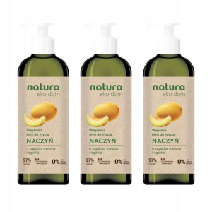 Zestaw Natura Eko Płyn do Mycia Naczyń Melon 3x750