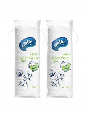Milly Płatki Kosmetyczne Bio Bawełna 2 x 60 szt.