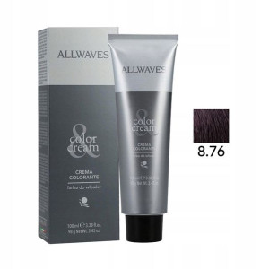 Allwaves Farba Do Włosów 8.76 Jasny Fiolet 100 ml
