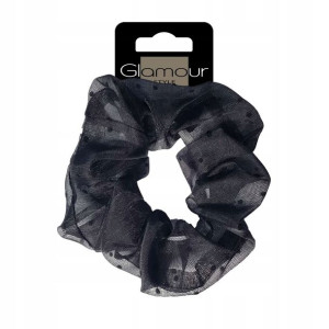 Glamour Style Zawijka Do Włosów Czarna Tiulowa
