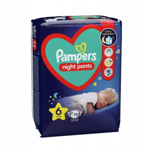 Pampers Pieluchomajtki Night Pants 6 15kg+ 19szt.