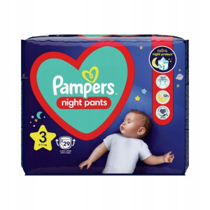 Pampers Pieluchomajtki Night Pants 3 6-11 kg 29 sz