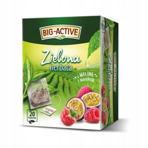 Big-Active Herbata Zielona z Maliną + Marakuja
