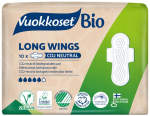 Vuokkoset BIO Podpaski Higieniczne Long 10 szt.