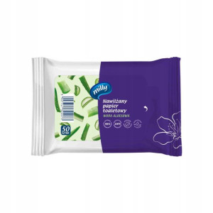 Milly Papier Toaletowy Nawilżany Aloes 50 szt.
