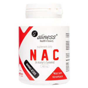 Aliness N-acetyl-L-cysteina NAC 490 mg 100 kapsułek