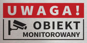 Tabliczka OBIEKT MONITOROWANY 20x10