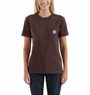 Koszulka Carhartt WK87 Workwear Pocket S/S Wine S