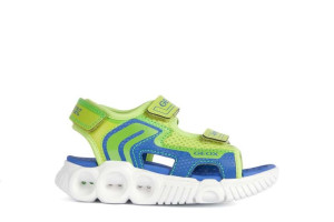 GEOX SANDAŁY C0876 LIME/ROYAL świecące