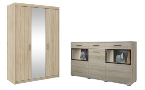 Zestaw BINGO SZAFA 130 cm + KOMODA 150 cm DĄB SONOMA