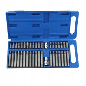 Black Zestaw Bitów Kluczy Bity Torx Hex Spline 40 Elementów