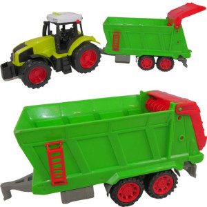 Zestaw Duży Traktor Przyczepa + Światło + Dźwięk
