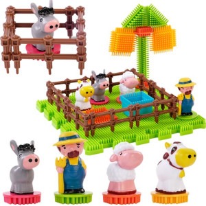 Mini Farma Klocki Spiky Zagroda Zwierzęta Rolnik