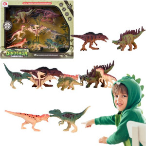 Mega Zestaw Gumowych Dinozaurów Zwierzęta 8 Szt