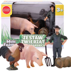 Zestaw Figurek Mały Rolnik Zwierzęta Na Farmie
