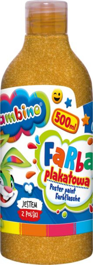 Bambino Farba Plakatowa W Butelce 500 Ml Złota