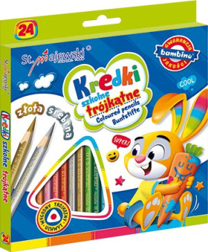 Bambino Kredki Szkolne Ołówkowe 24 Kolorów 18cm