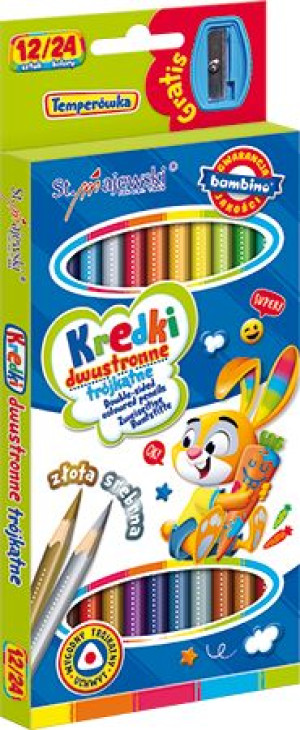 Bambino Kredki Szkolne 12/24 Kolorów Temperówka