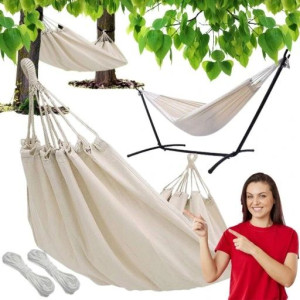 Hamak Dwuosobowy Ogrodowy Xxl Duży 200kg 200x150