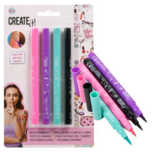 Create It Pisaki do Robienia Tatuaży 4 Sztuki + Szablony