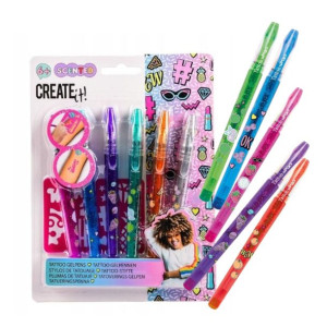 Create It Pisaki do Robienia Tatuaży 6 Sztuk z Szablonem