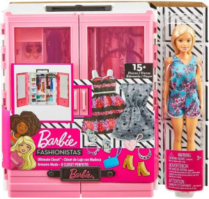 Barbie Fashionistas Dream Closet - przenośna szafa z lalką