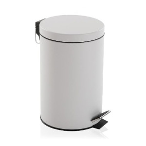 Kosz na Śmieci Biały Metal