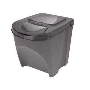 Kosz na śmieci do recyklingu Sortibox Czarny (3 x 25 l)