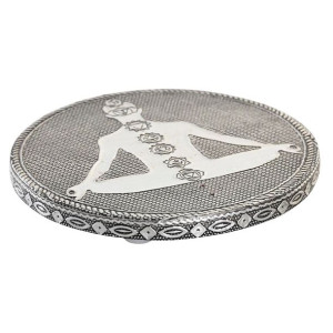 Uchwyt DKD Home Decor Ø 10 cm Drewno Aluminium Arabia