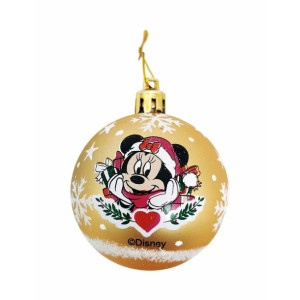 Bombka świąteczna Minnie Mouse Lucky Złoty 10 Sztuk Plastikowy (Ø 6 cm)