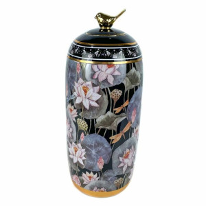 Wazon DKD Home Decor Porcelana Czarny Shabby Chic (18 x 18 x 42 cm)