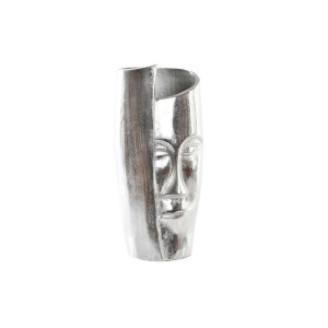 Wazon DKD Home Decor 15 x 13 x 31 cm Twarz Srebrzysty Aluminium Nowoczesny