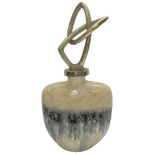 Wazon DKD Home Decor Szkło Aluminium Dwuowy Nowoczesny (23 x 13 x 41 cm)