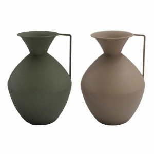 Wazon DKD Home Decor Aluminium 22 x 22 x 30 cm (2 Sztuk)