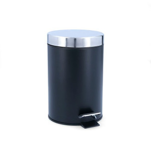 Kosz na Śmieci z Pedałem Quid Cabinet Czarny Metal (3L)