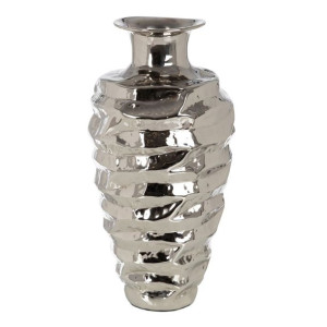 Wazon 27,5 x 27,5 x 56 cm Srebro Aluminium